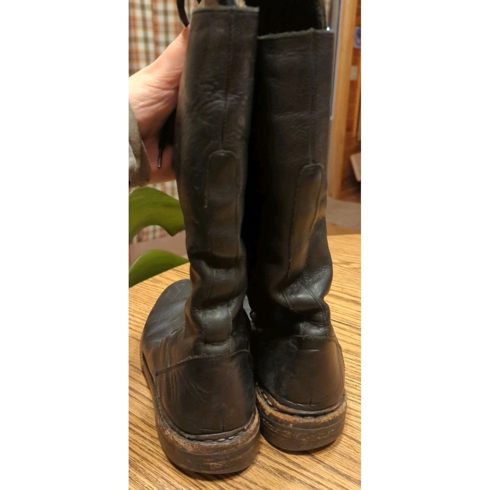 Vintage Authentic Made In Italy Sherpa Lined Burberry Combat Boots 39.5 US 9.5 - Picture 8 of 14